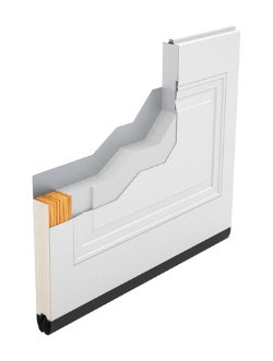 Porte de garage avec isolant de polystyrène